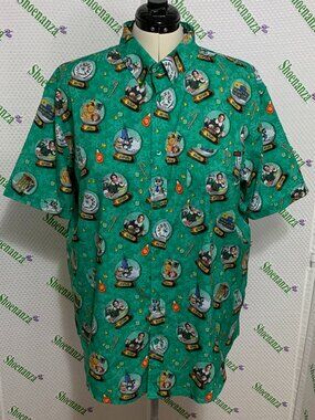 RSVLTS Shirt Elf Son Of Nutcracker Snow Globe Snowflake Christmas Green Mens M